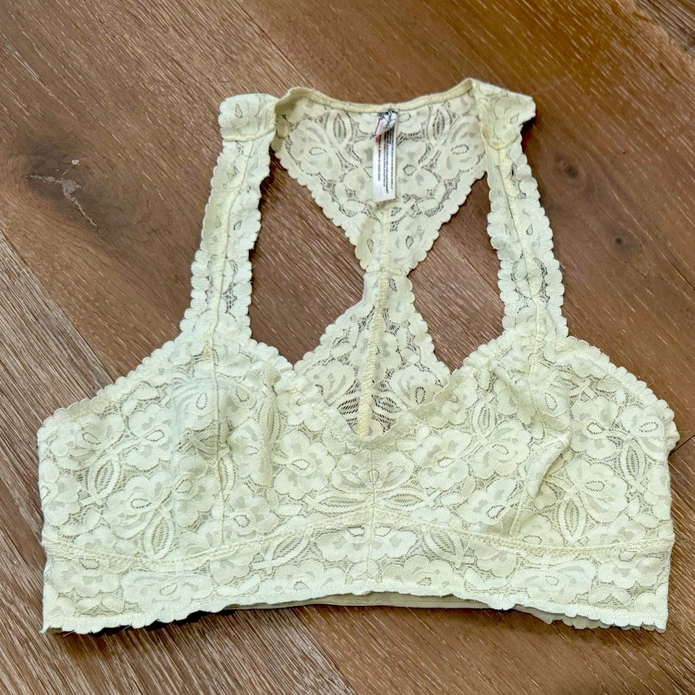 Intimately Free People Yellow Lace Bralette Medium